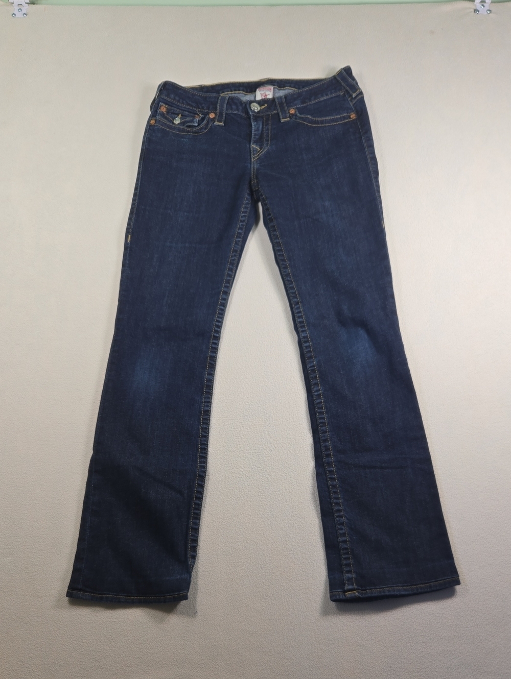 True Religion Dark Blue Women's Straight-Leg Jeans